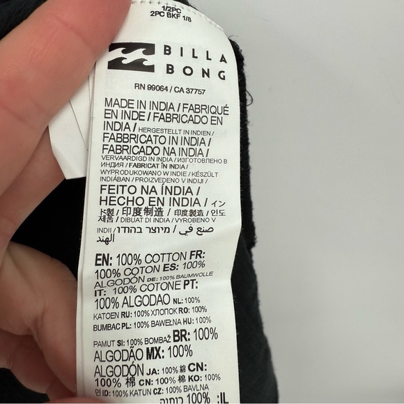 Billabong Lace-up Blue Skies Swim Beach Cover Up in Black Size M - Picture 11 of 14